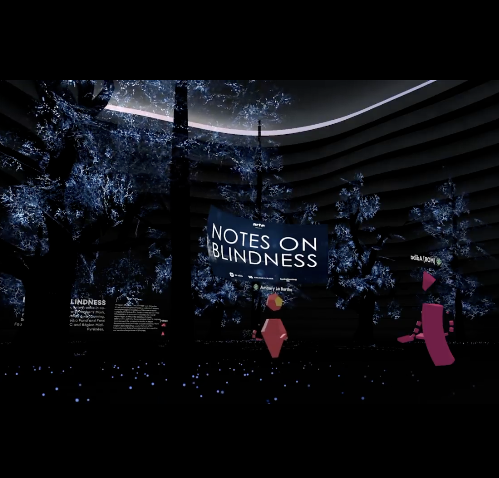 Notes on Blindness presented in a virtual forest exhibition